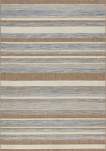 Euclid 7'10" X 10'10" Indoor/Outdoor Banded Rug - Grey Brown Area Rug