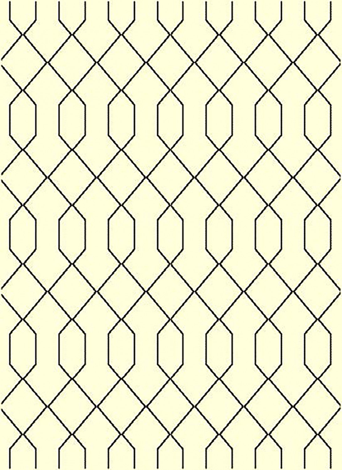 Fiona Geometric Area Rug - 5' X 7' - Cream/Black