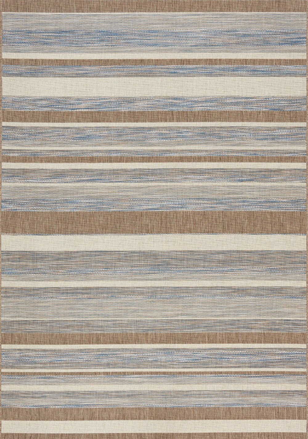 Euclid Indoor/Outdoor Banded Area Rug - 4' X 6' - Grey/Brown
