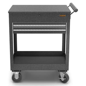 2-drawer Utility Cart - Silver Tread Storage Solution