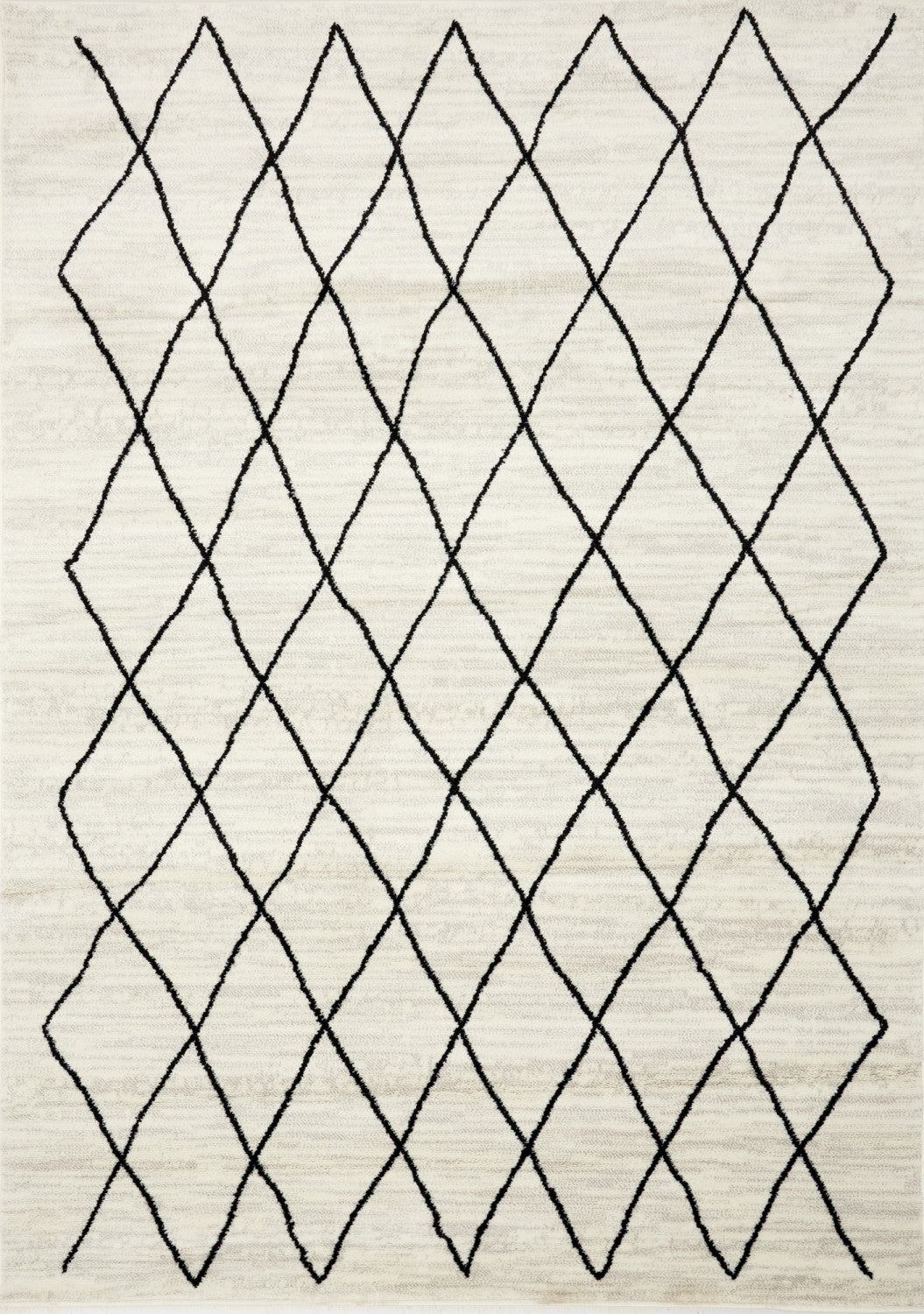Meridian Pen-Drawn Trellis Lines Area Rug - 5' X 8' - Grey