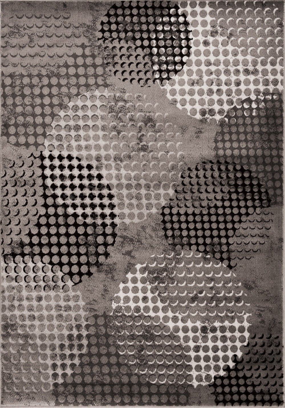 Paladin 7'10" X 10'6" Ink Pad Rug - Grey Black  Area Rug