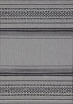Jango Indoor/Outdoor Tribal Area Rug - 5' X 7' - Grey/Black