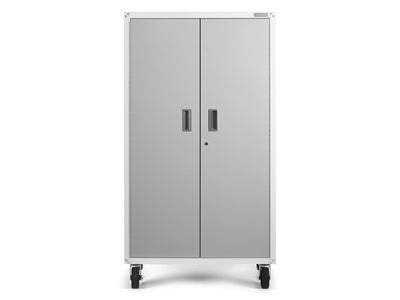Ready-to-assemble Mobile Storage Cabinet - Gray Slate Storage Solution