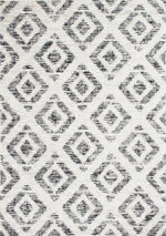 Meridian Diamond Distressed Area Rug - 8' X 11' - Grey