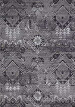Jango Indoor/Outdoor Geometric Area Rug - 8' X 11' - Grey/Black