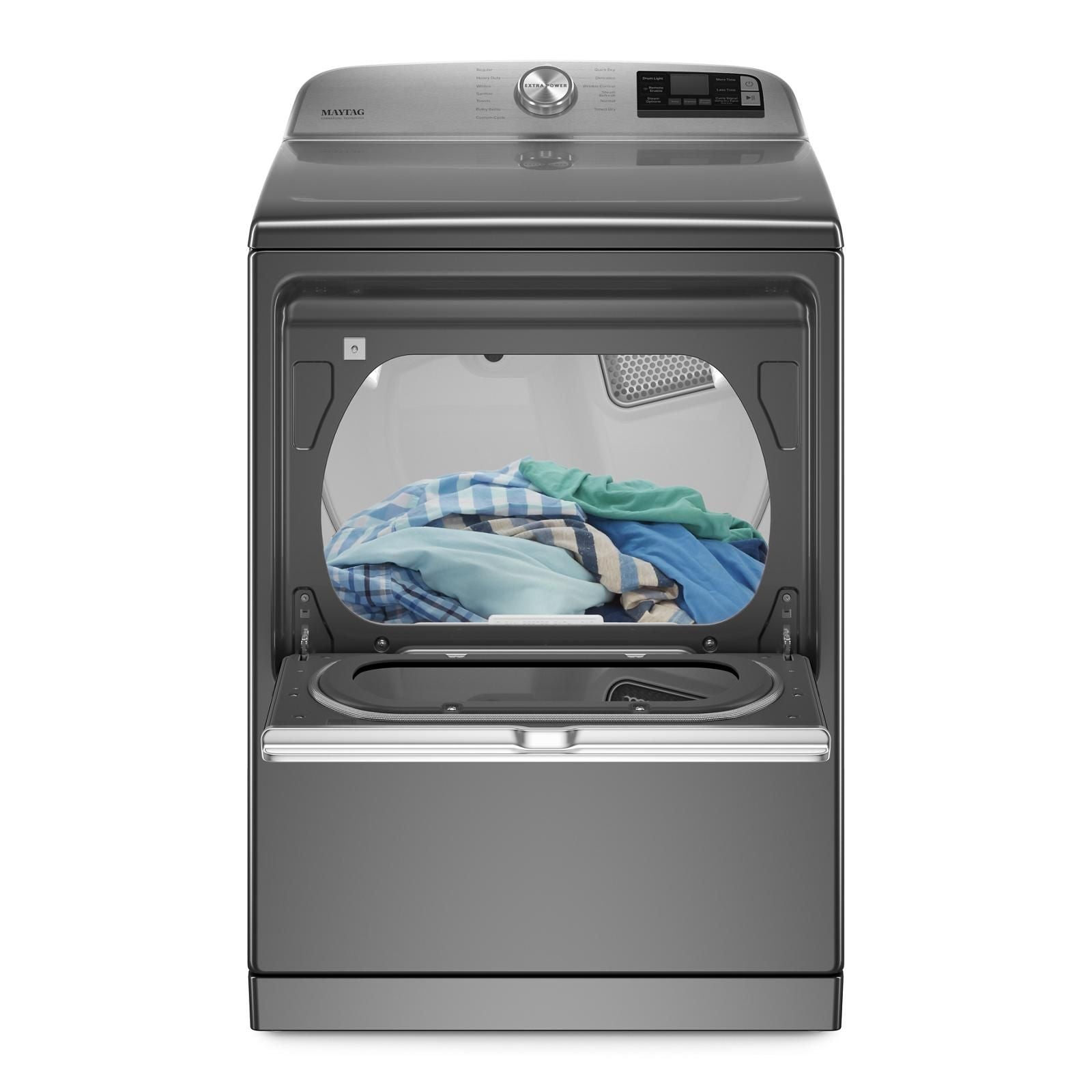 Maytag Metallic Slate Smart Electric Dryer with Steam (7.4 Cu.Ft.) - YMED7230HC