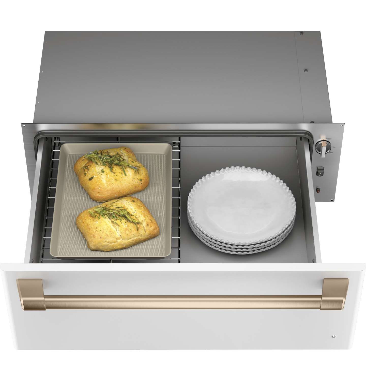 Café 30in Matte White Warming Drawer (1.9cu ft)- CTW900P4PW2