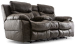 Palmer Power Reclining Loveseat with Storage Console and Heat Massage - Saddle Brown