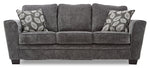 Daisy Sofa and Loveseat Set - Charcoal