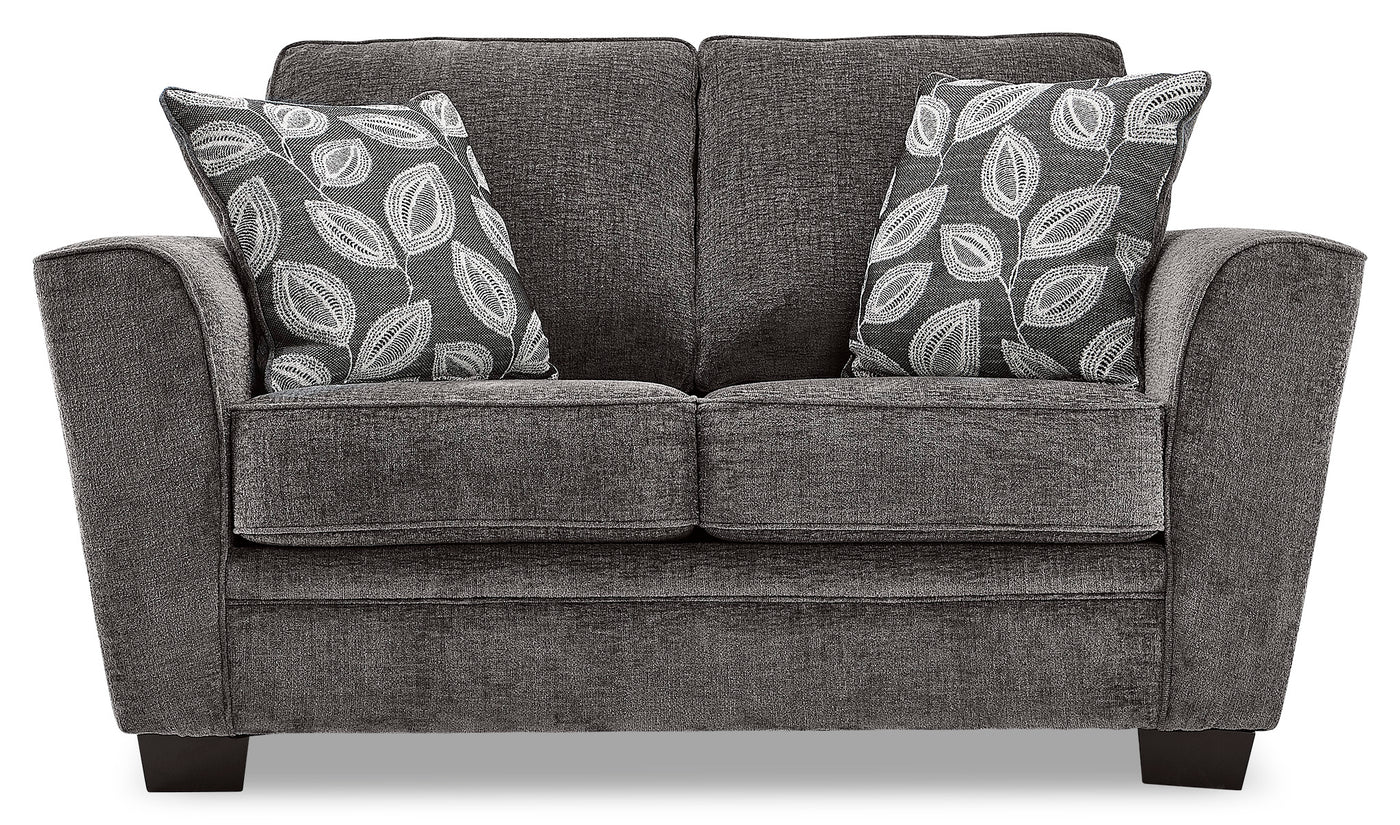 Daisy Sofa, Loveseat and Chair Set - Charcoal