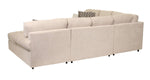 Jupiter 4-Piece Sectional with Right-Facing Chaise - Flax