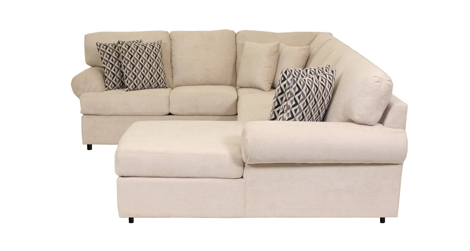 Jupiter 4-Piece Sectional with Right-Facing Chaise - Flax