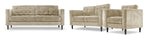 Anthena Sofa, Loveseat and Chair Set - Taupe