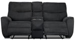 Fletcher Reclining Loveseat - Dark Grey