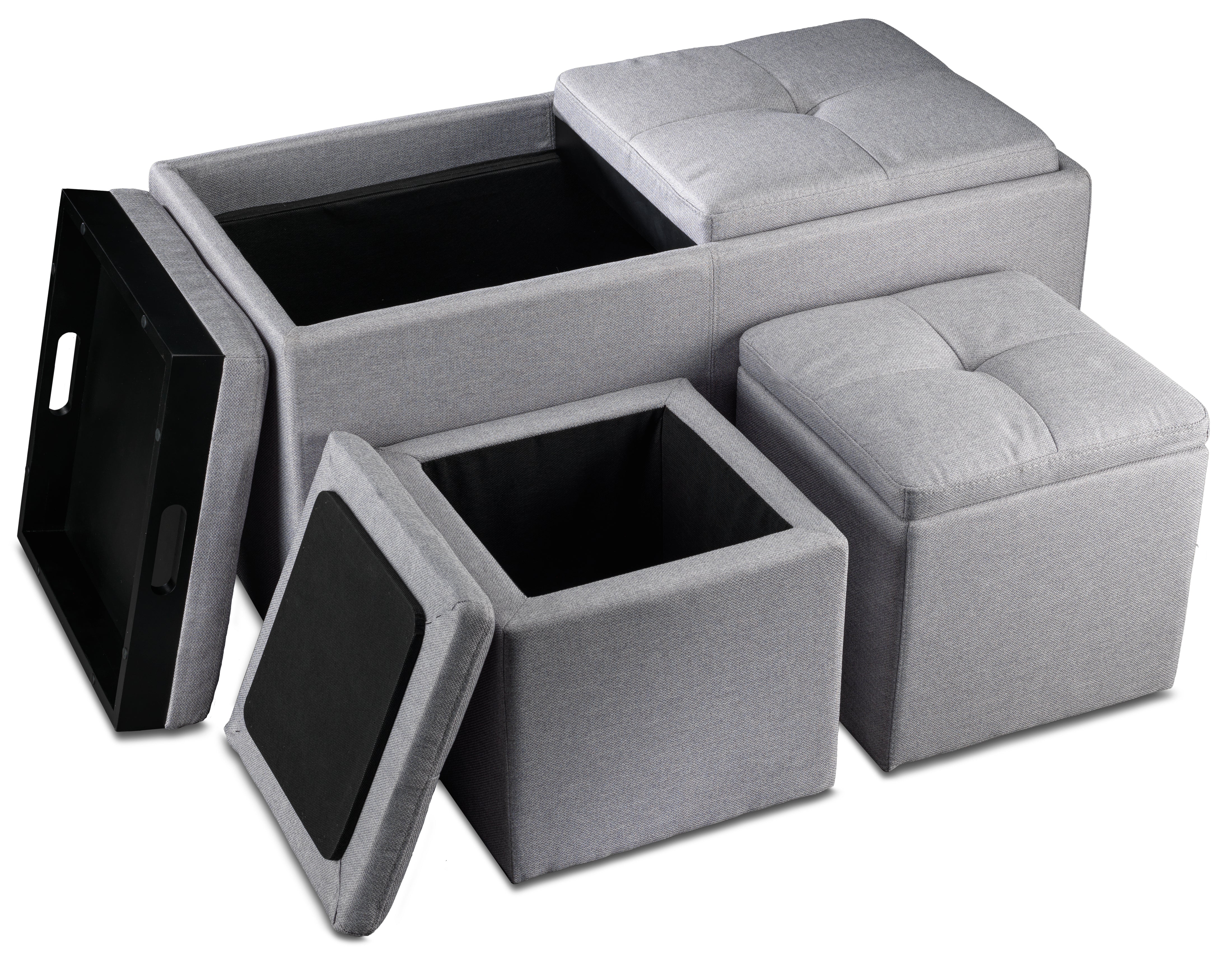 Malmo Ottoman - Light Grey