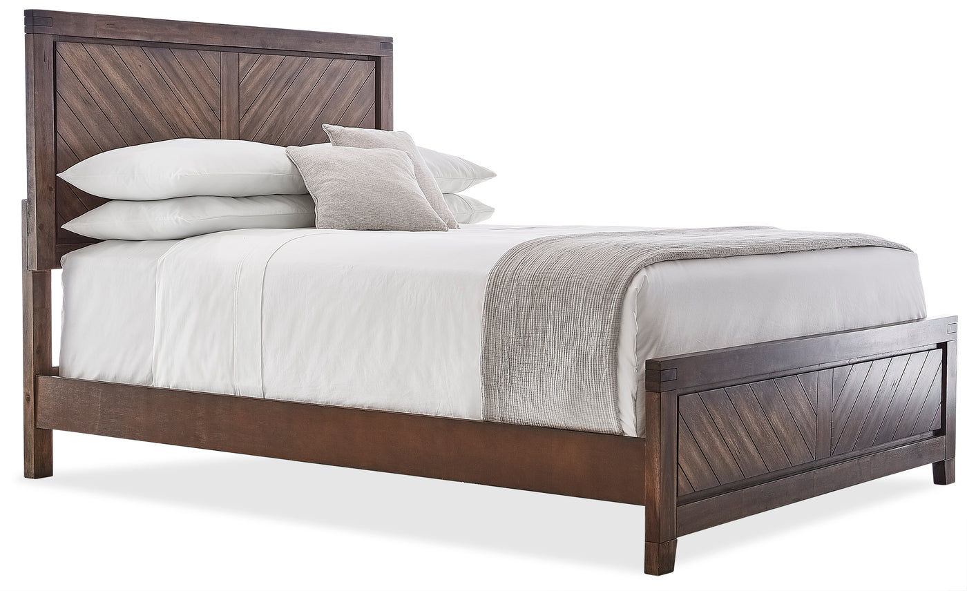 Nathan 3-Piece Queen Bed - Brown