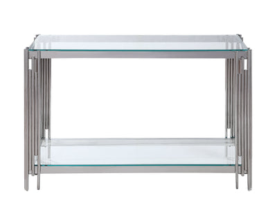 Liana Table console – verre et acier inoxydable