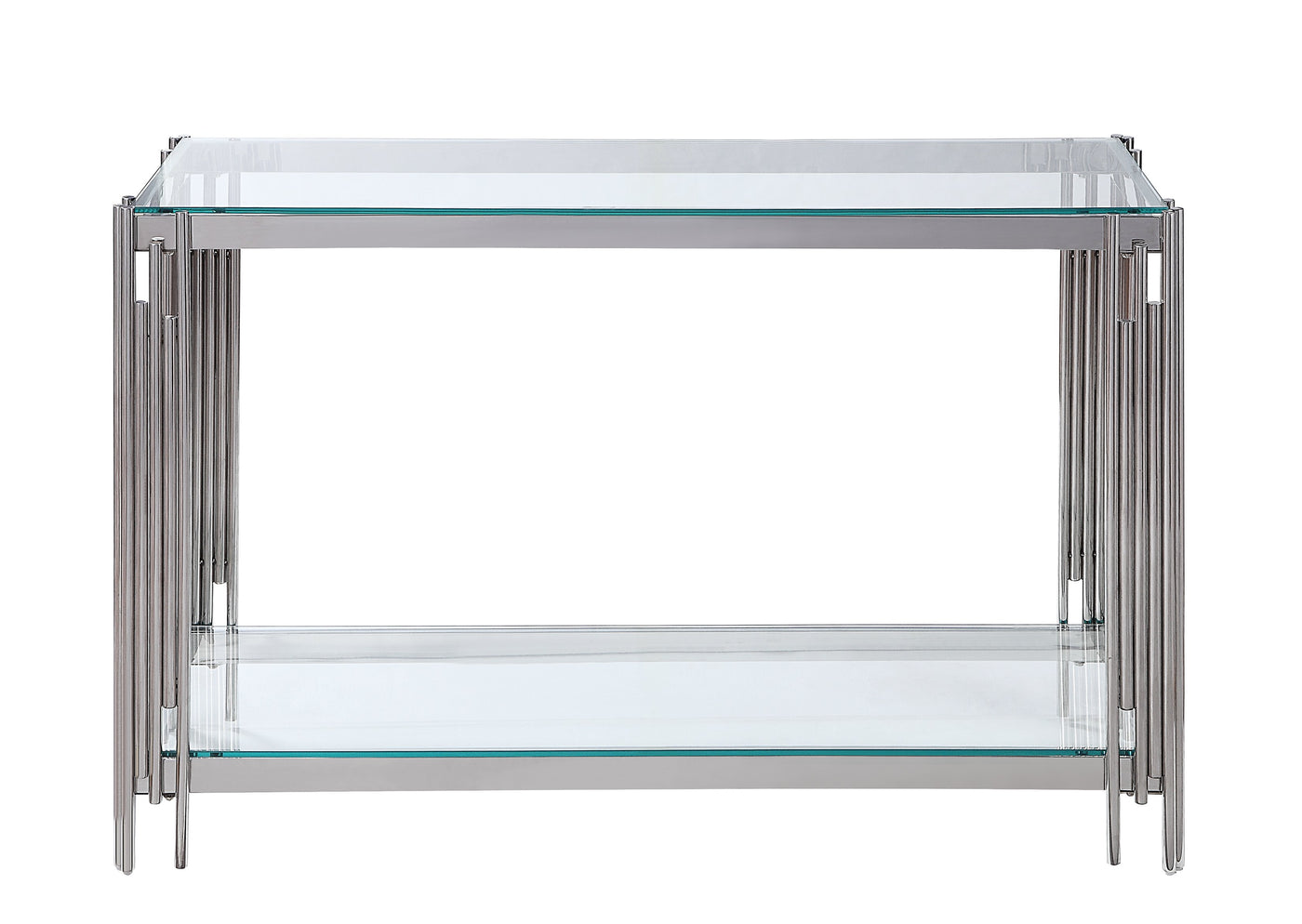 Liana Sofa Table - Glass and Stainless Steel