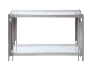 Liana Table console – verre et acier inoxydable