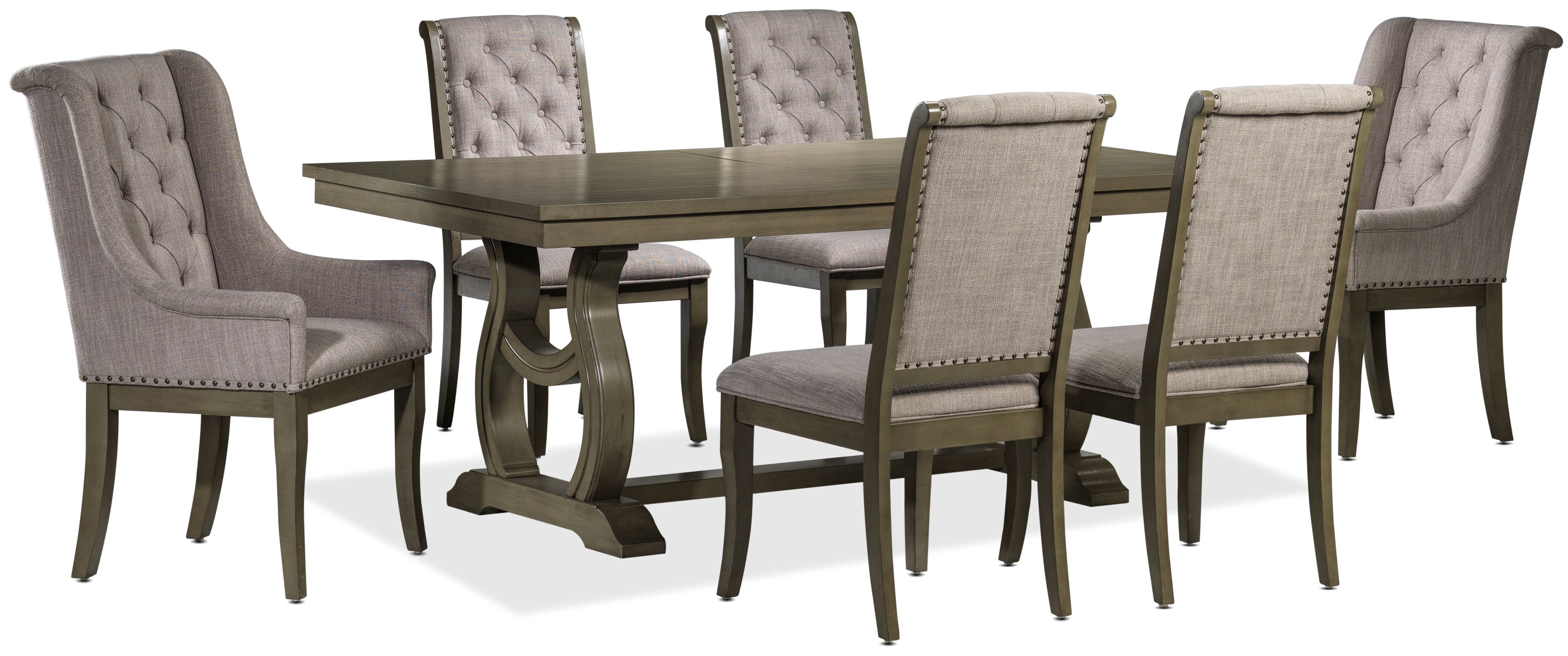 Cleopatra 7-Piece Extendable Dining Set - Oak
