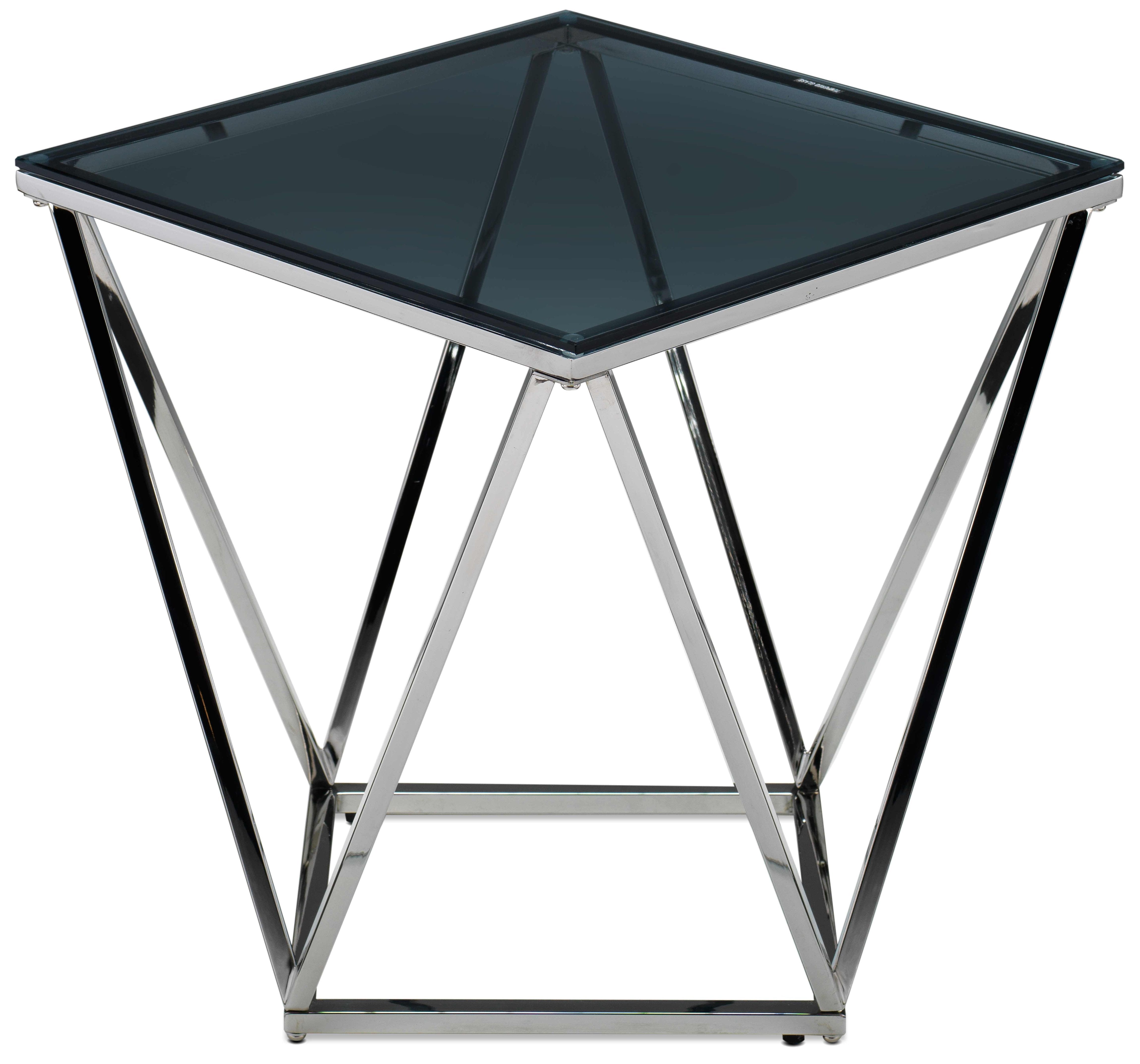 Skylar 19.75" End Table - Silver and Black
