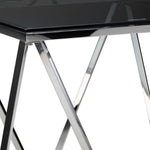 Skylar 19.75" End Table - Silver and Black