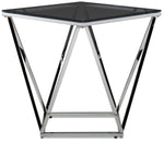 Skylar 19.75" End Table - Silver and Black