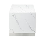 Helios End Table - White and Silver
