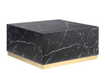 Helios 30" Square Coffee Table - Black and Gold