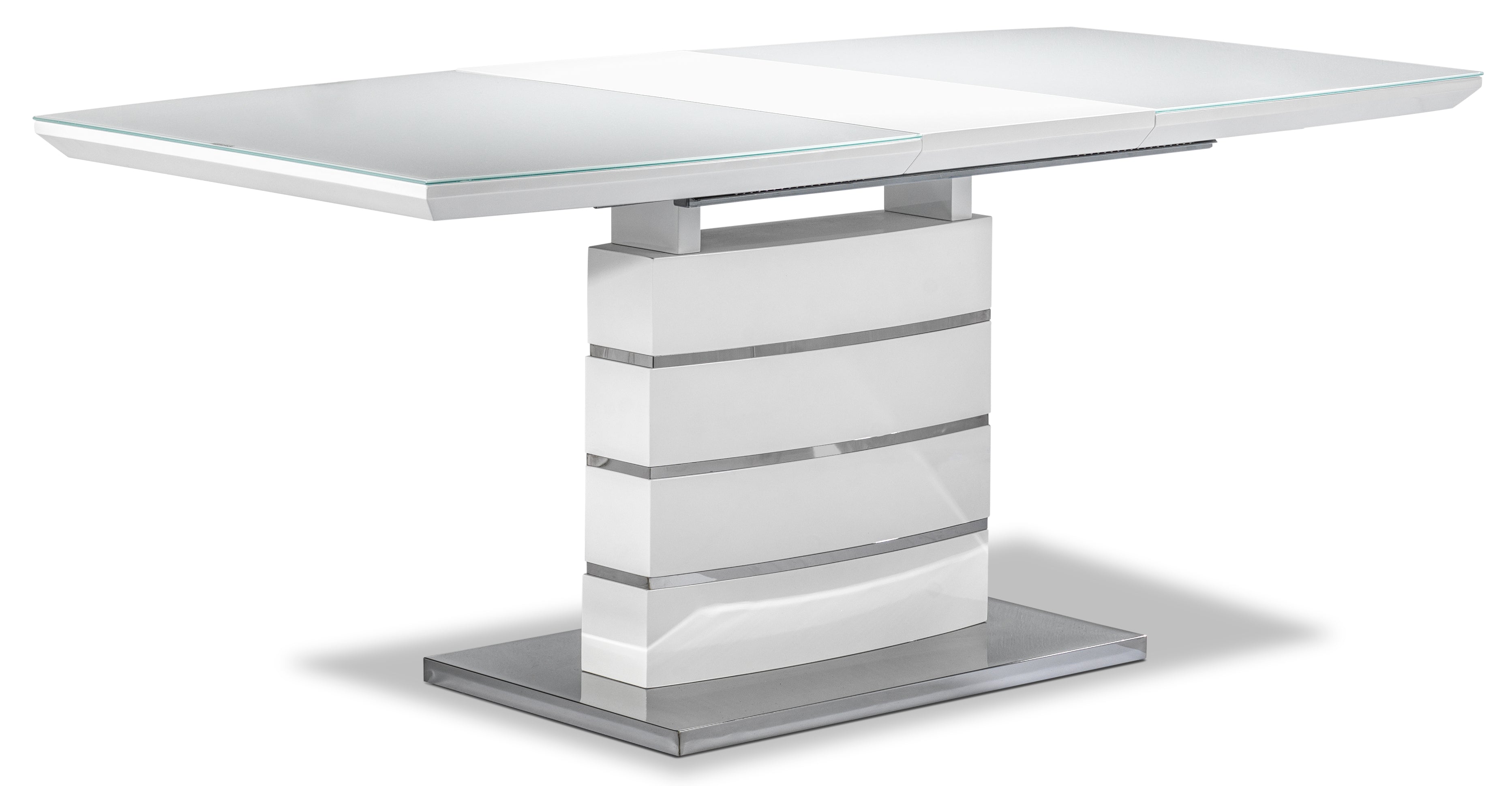 Danny 7-Piece Extendable Dining Set - White and Dark Grey