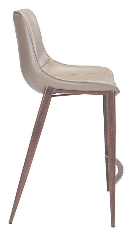 Teglberg Counter Height Stool - Greyish Brown/Walnut - Set of 2