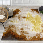 Pollo Distressed Abstract Area Rug - 5' X 8' Cream/Orange