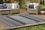 Jango Indoor/Outdoor Tribal Area Rug - 5' X 7' - Grey/Black