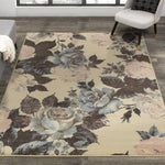 Fiona Flowers Area Rug - 5' X 7' - Cream/Pink