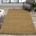Jute Braided Area Rug - 5' X 8' - Beige