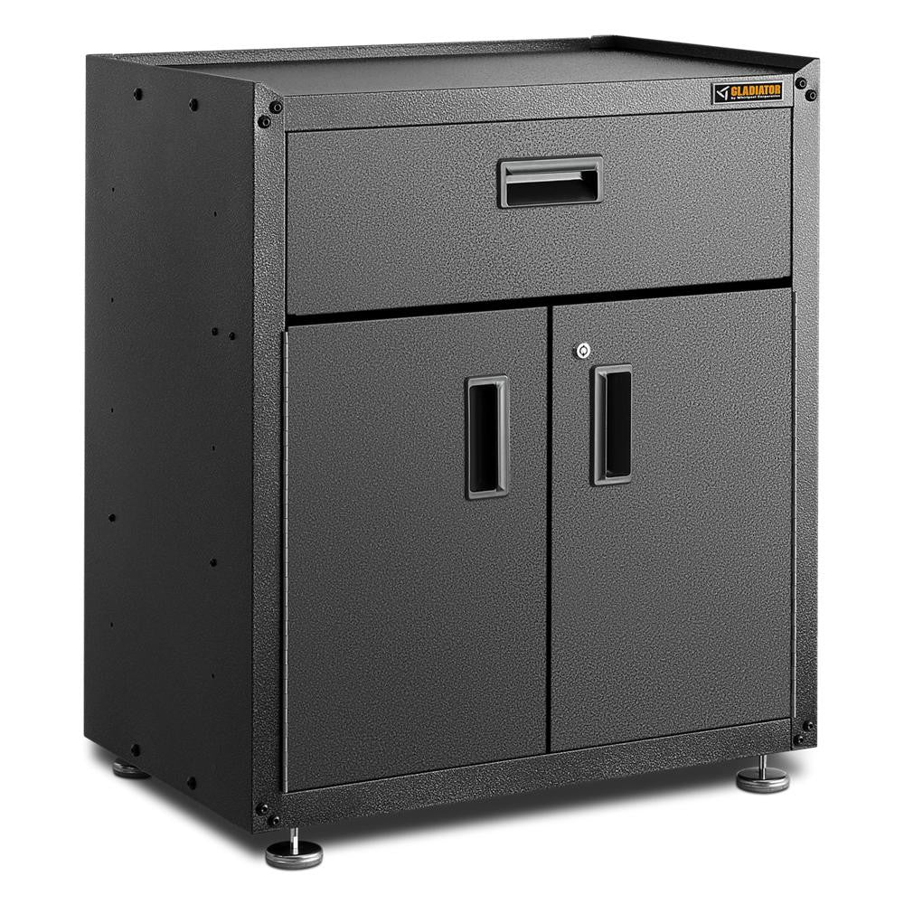 Ready-to-assemble 3/4-door Modular Gearbox - Hammered Granite Storage Solution