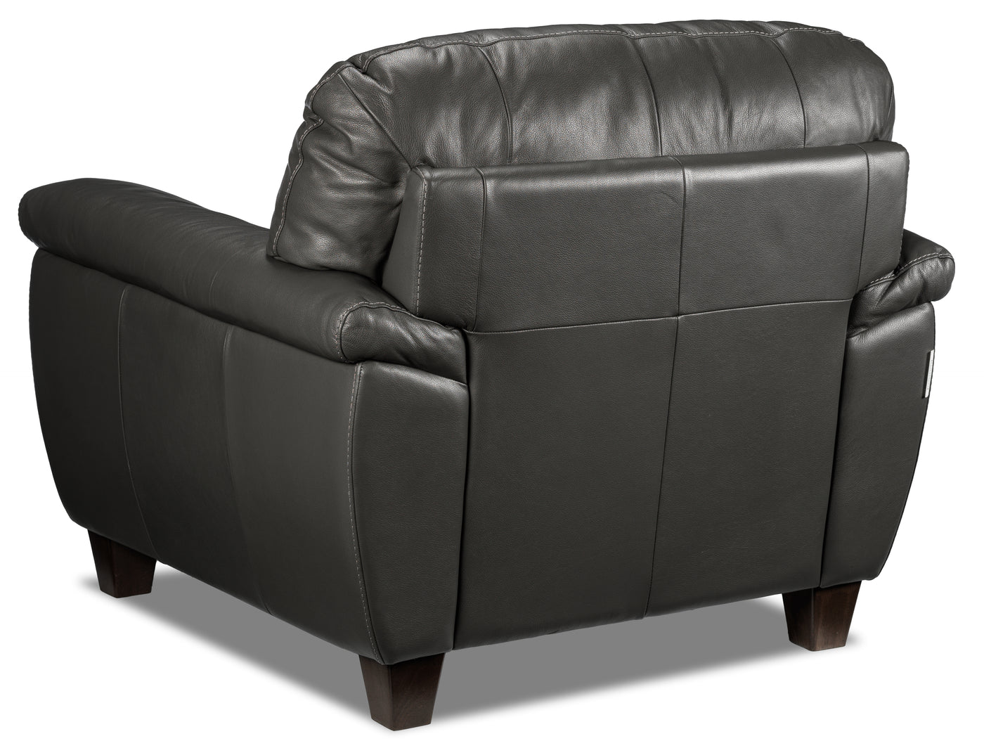 Leonardo Leather Chair - Grey