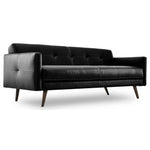 Giovanna Leather Sofa - Black