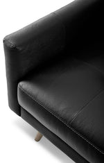 Giovanna Leather Sofa - Black