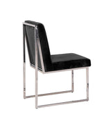 Lyrica Dining Chair - Black, Chrome