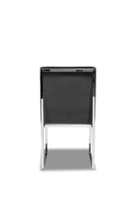 Lyrica Dining Chair - Black, Chrome