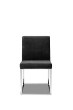 Lyrica Dining Chair - Black, Chrome