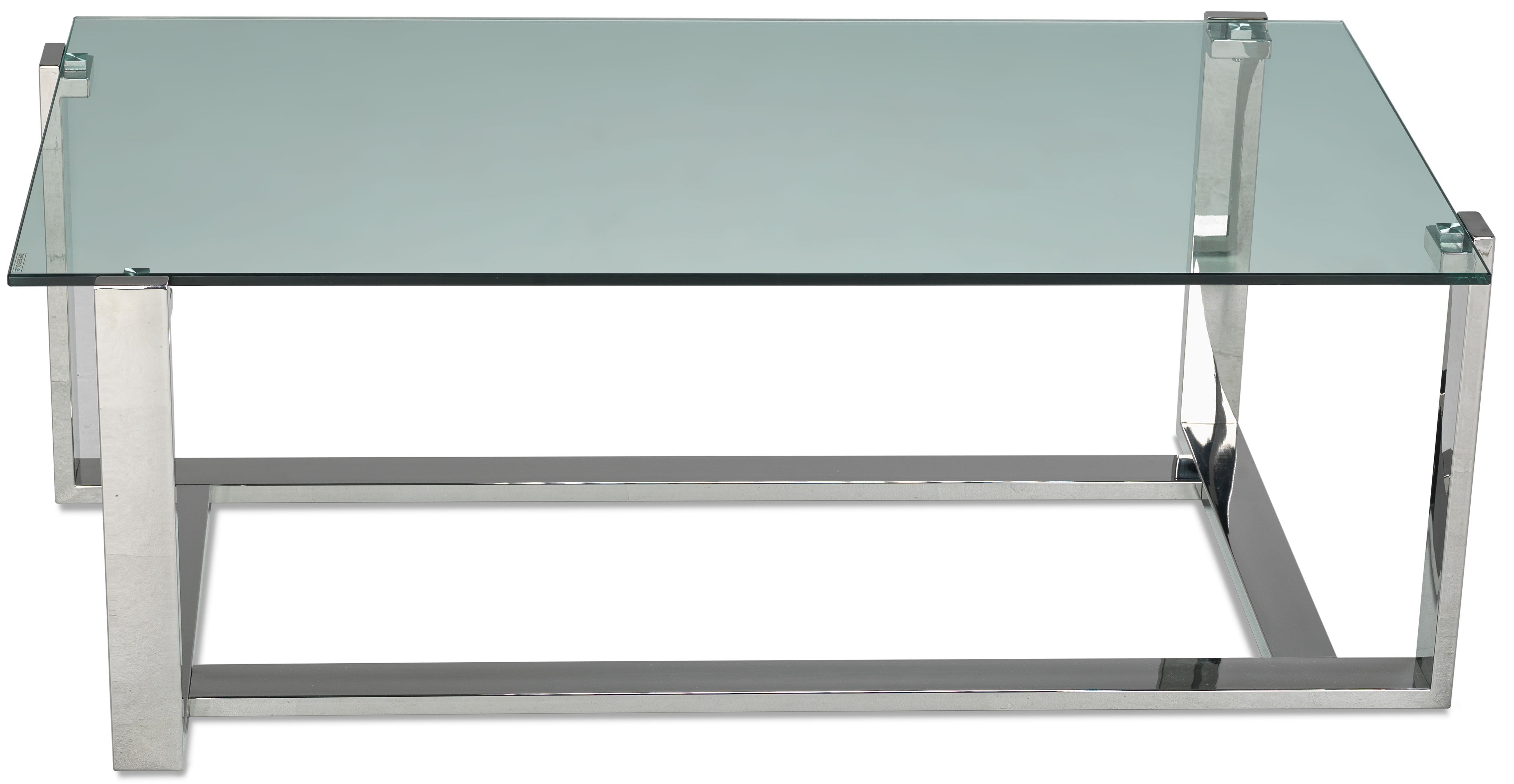 Sidney Coffee Table - Stainless Steel and Glass