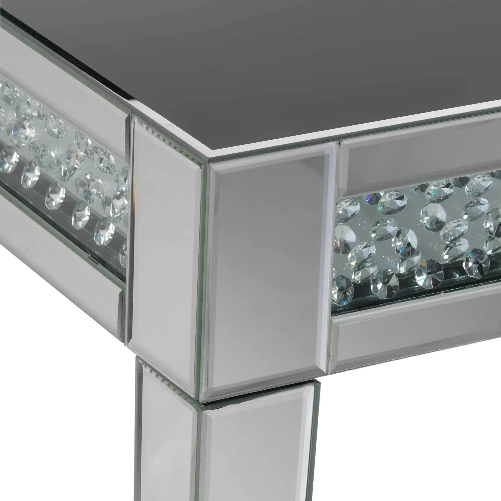 Aria Sofa Table - Mirrored Glass