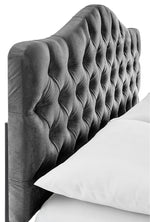 Lexa Queen Headboard - Dark Grey