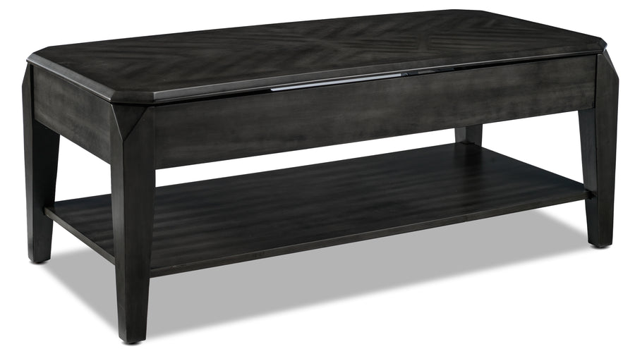Lennox 47" Lift-Top Coffee Table - Dark Grey