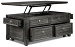 Turner 46" Lift-Top Coffee Table - Grey