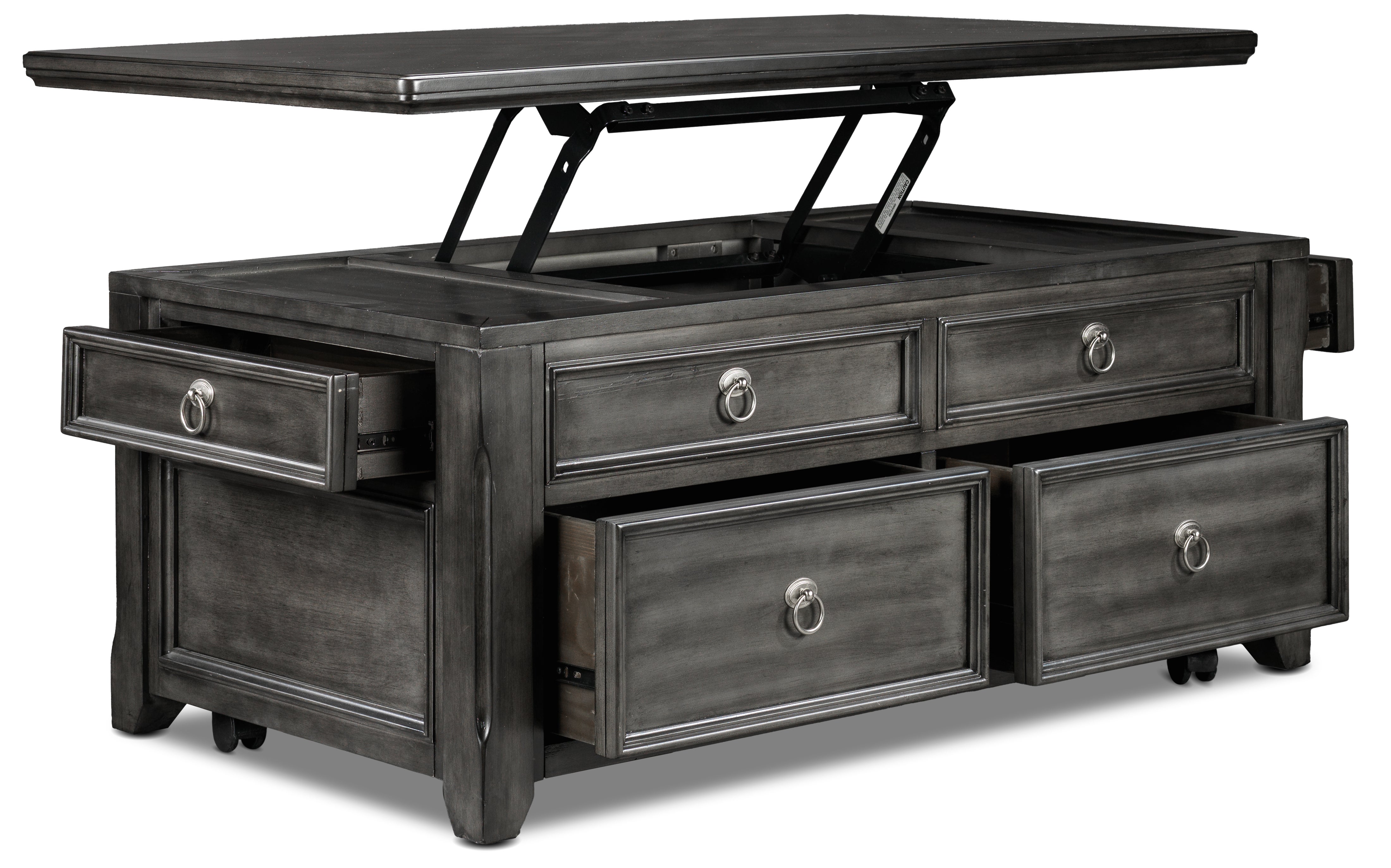 Turner 46" Lift-Top Coffee Table - Grey