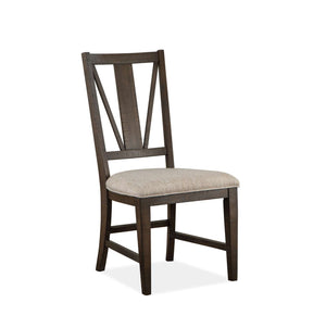 Westley Falls Chaise sans bras avec assise rembourrée – brun